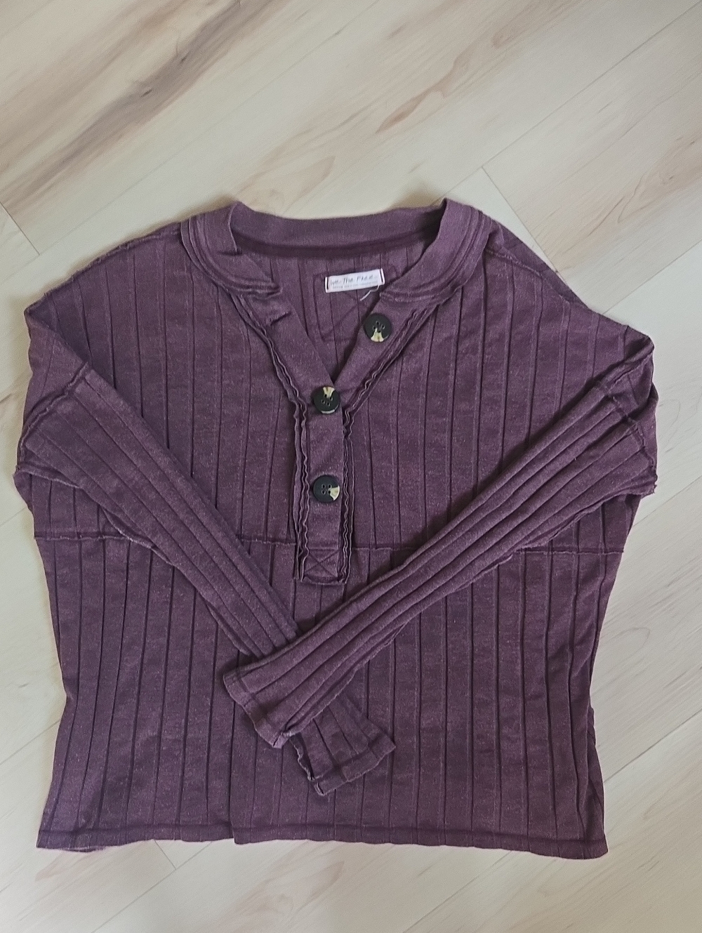 We The Free In The Mix Henley, Plum, Size Medium
